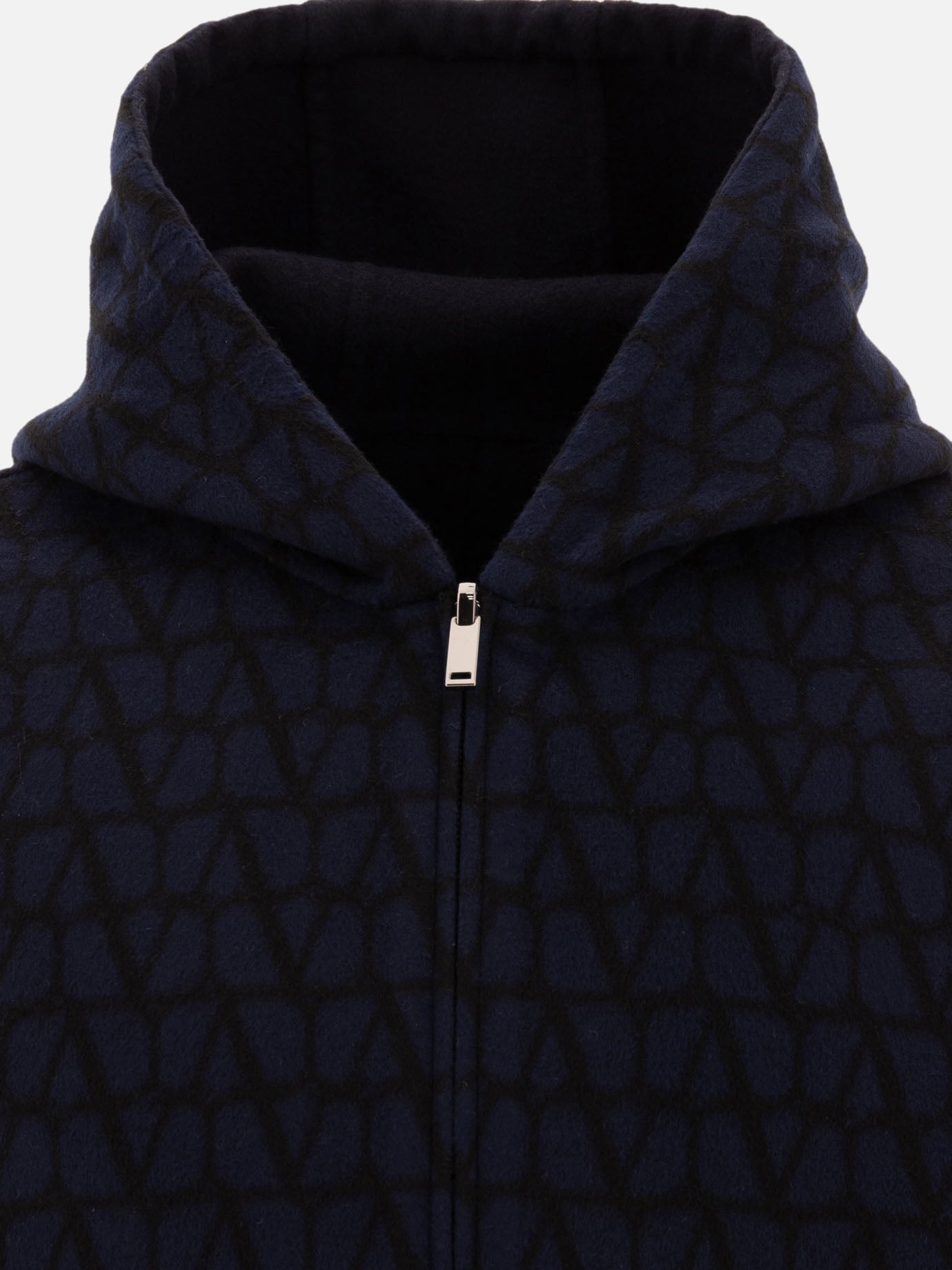 Reversible hoodie-style coat