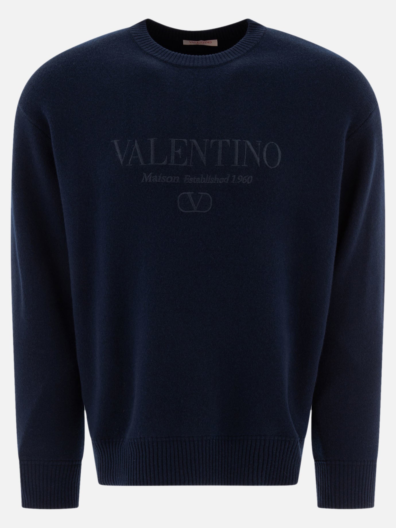 Wool sweater with Valentino embroidery