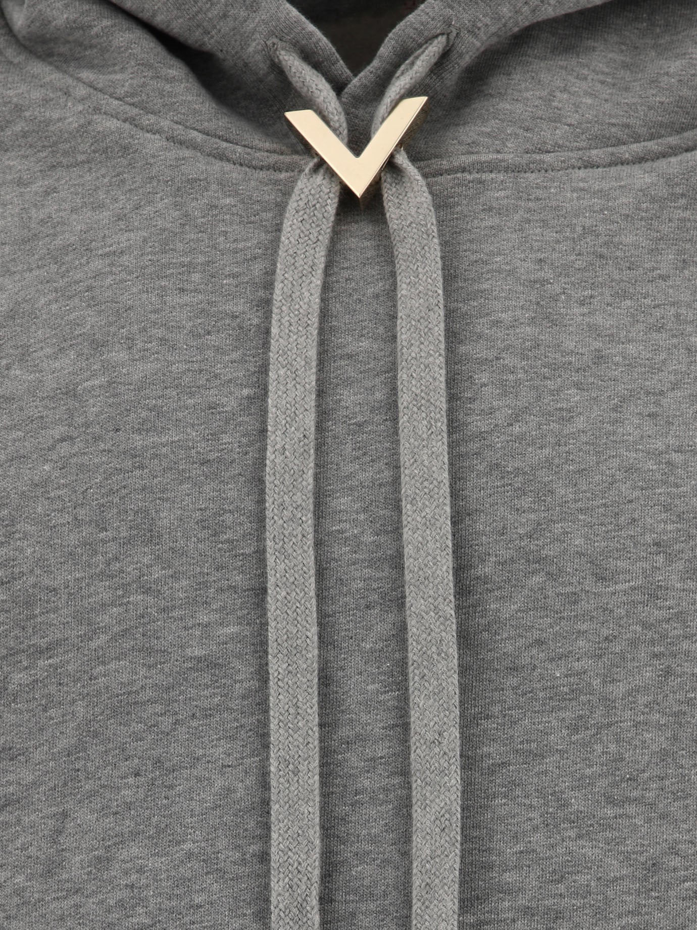 Hoodie with metallic V Detail