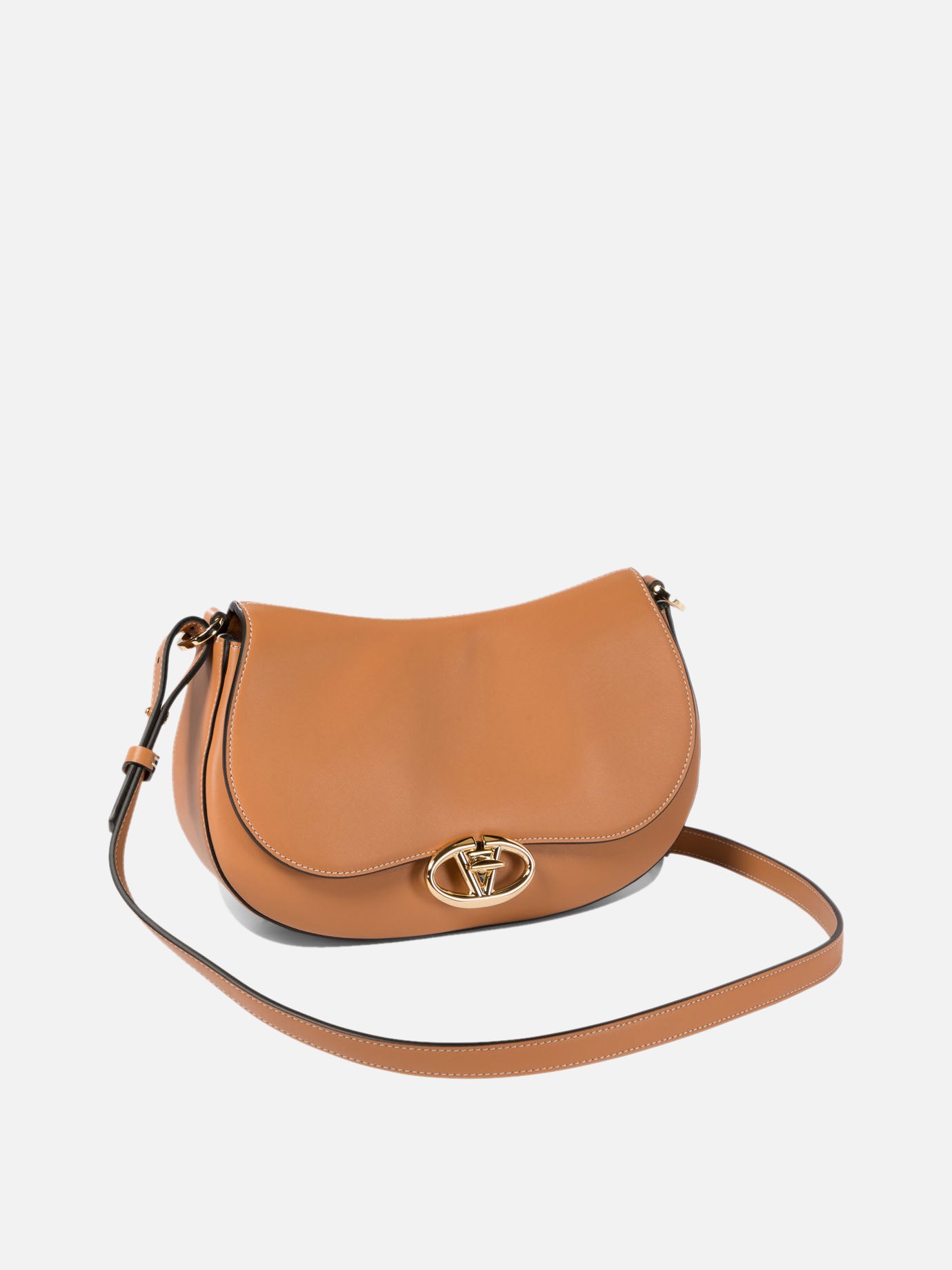 Valentino Garavani "Ohval Small" shoulder bag Brown