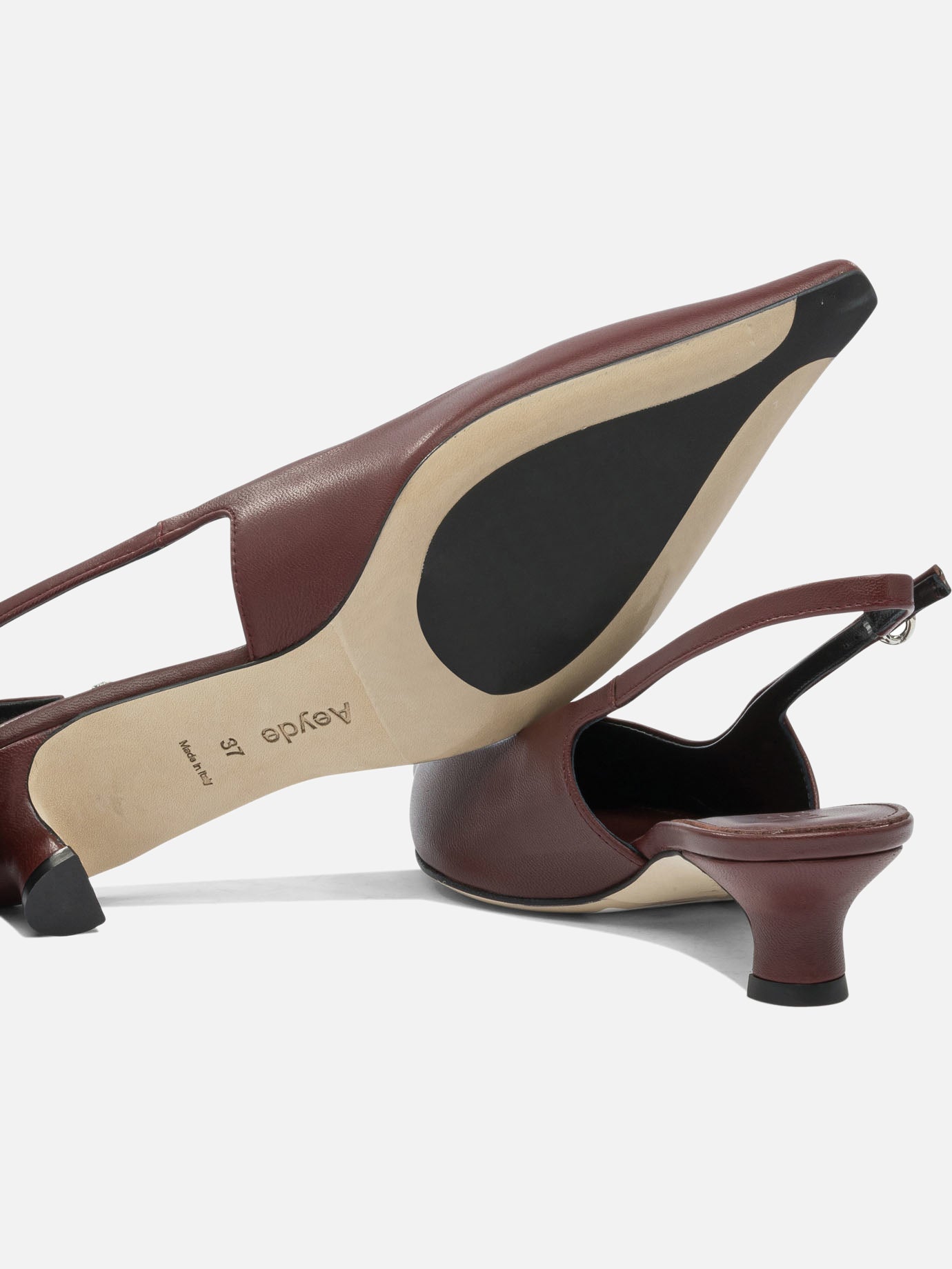 Slingbacks 100% leather - 70% leather 30% rubber  Bordeaux - Aeyde Women | PDP | VIETTI Online Store | Zoom-Modal_5
