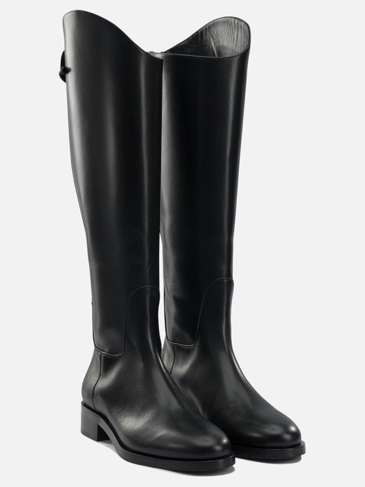 Knee-high 100% leather - 70% leather 30% rubber  Black - Aeyde Women | PDP | VIETTI Online Store | 2
