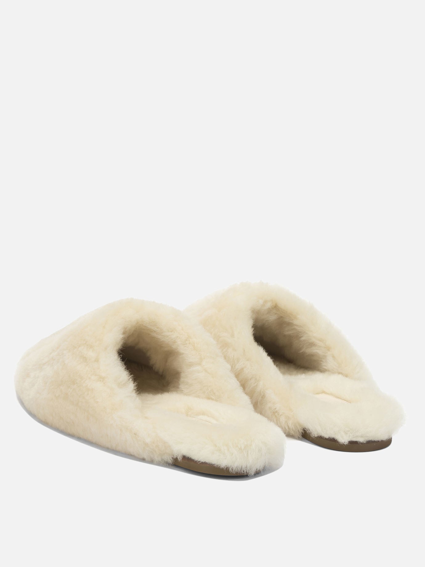 Slippers 100% shearling on calf leather - 100% leather  White - Aeyde Women | PDP | VIETTI Online Store | thumbnail_4