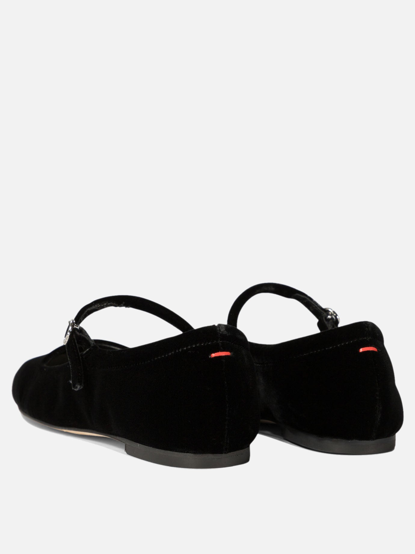Mary Jane ballet flats 100% velvet - 100% leather  Black - Aeyde Women | PDP | VIETTI Online Store | thumbnail_4