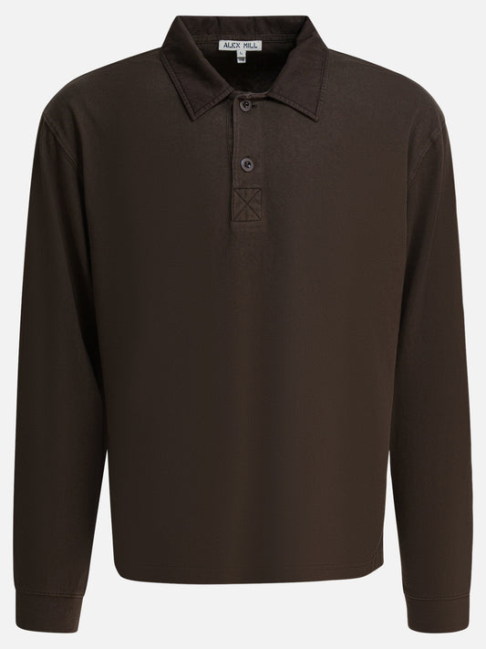 Polo shirts with buttons Solid colour  Brown - Alex Mill Men | PLP | VIETTI Online Store 
