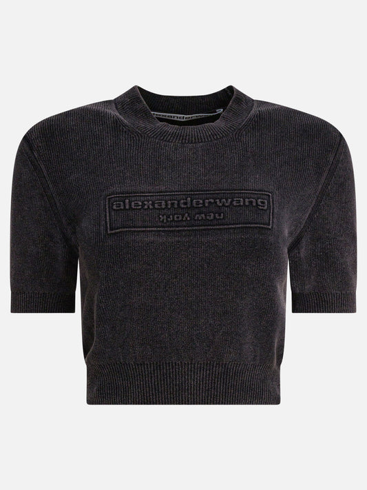 Crewneck t-shirts Logo  Black - Alexander Wang Women | PDP | VIETTI Online Store 
