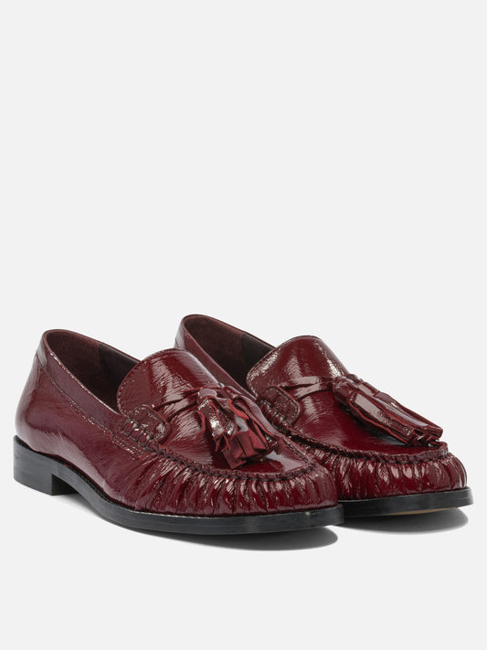 Loafers 100% goat leather - 100% cuerolite  Bordeaux - Alohas Women | PDP | VIETTI Online Store | 2
