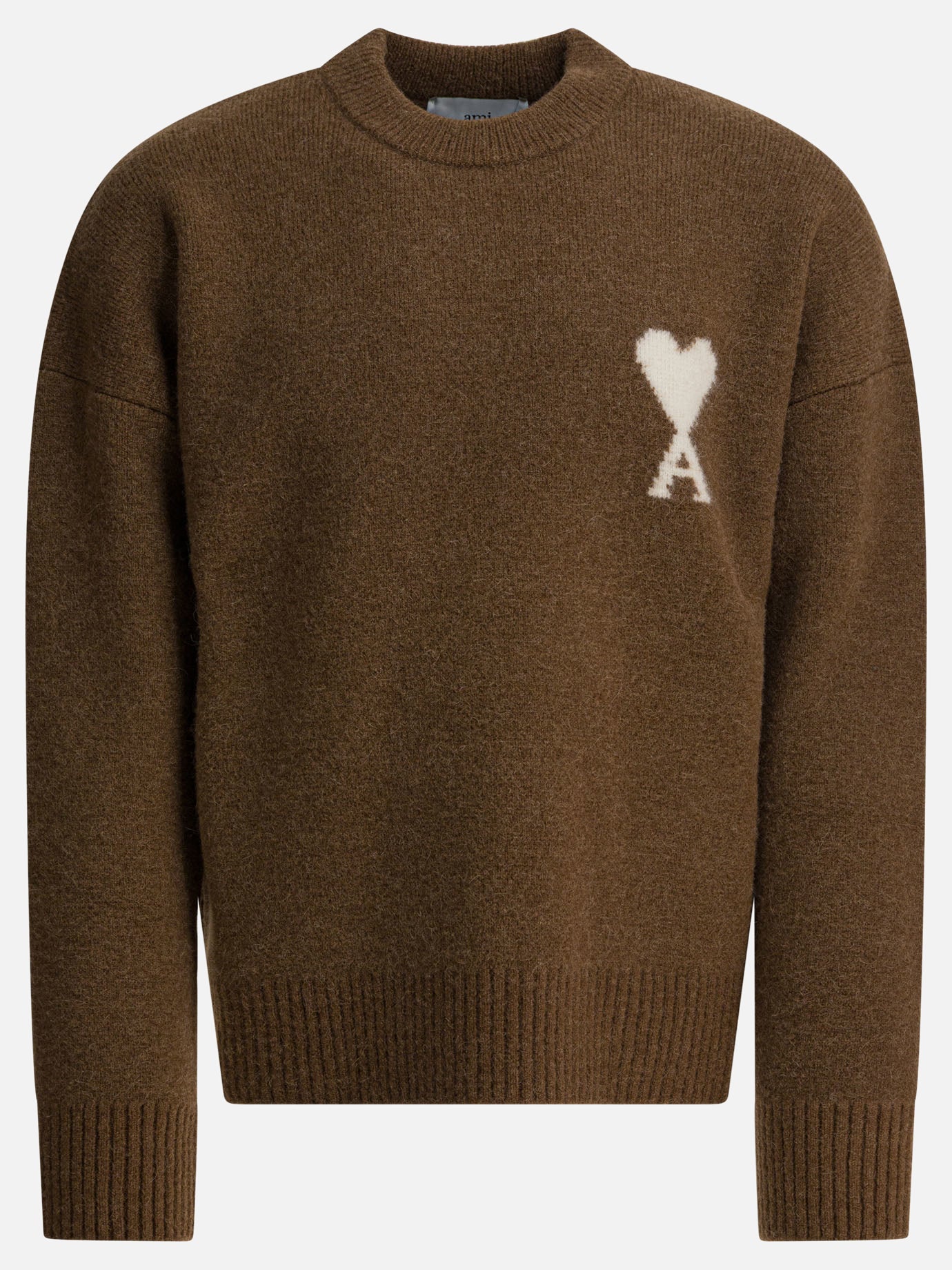 Crewneck sweaters Logo  Brown - Ami Paris Men | PDP | VIETTI Online Store | Zoom-Modal
