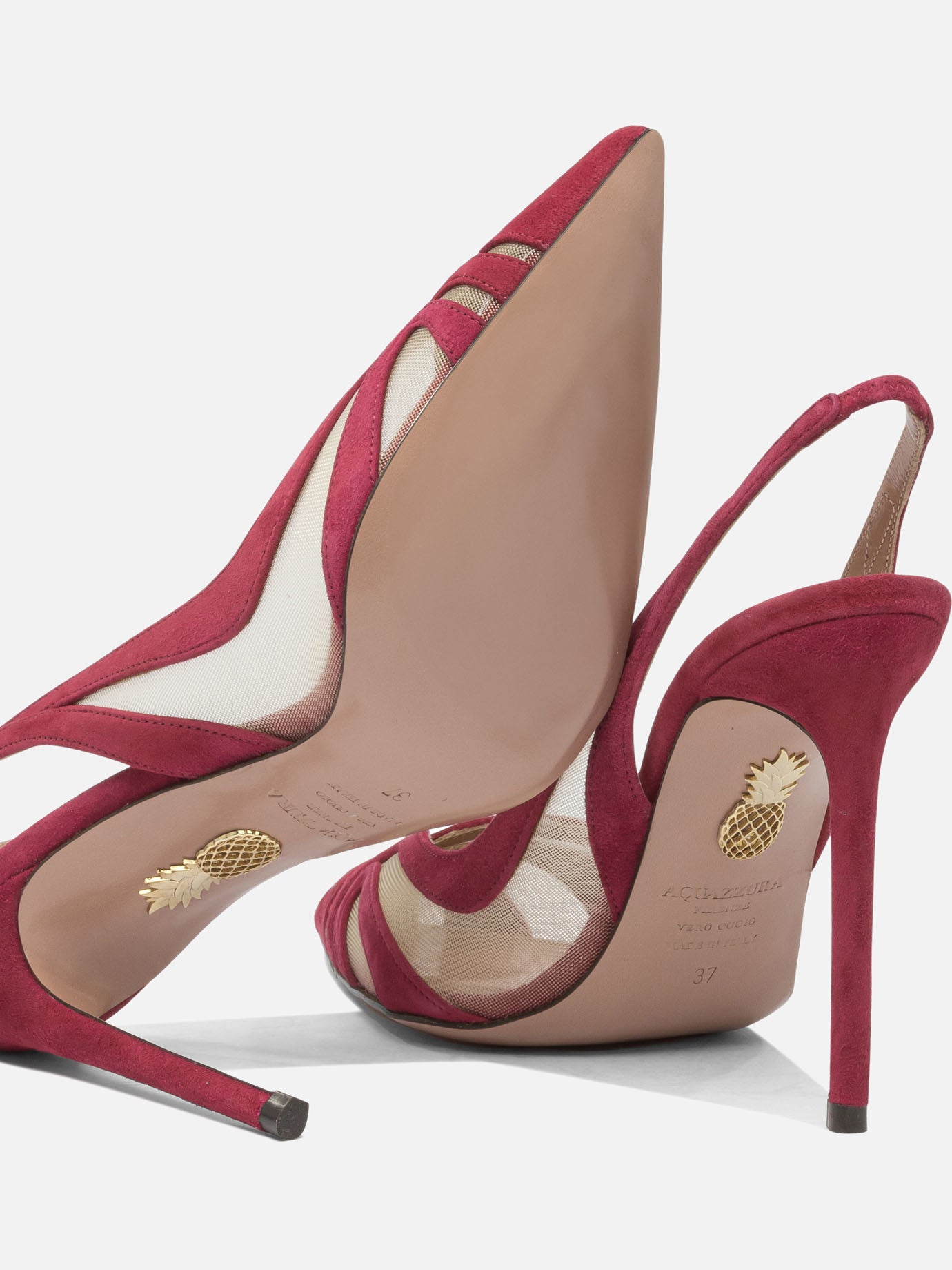 Slingbacks 70% Kid suede leather 30% polyamide - 100% calf leather  Red - Aquazzura Women | PDP | VIETTI Online Store | thumbnail_5