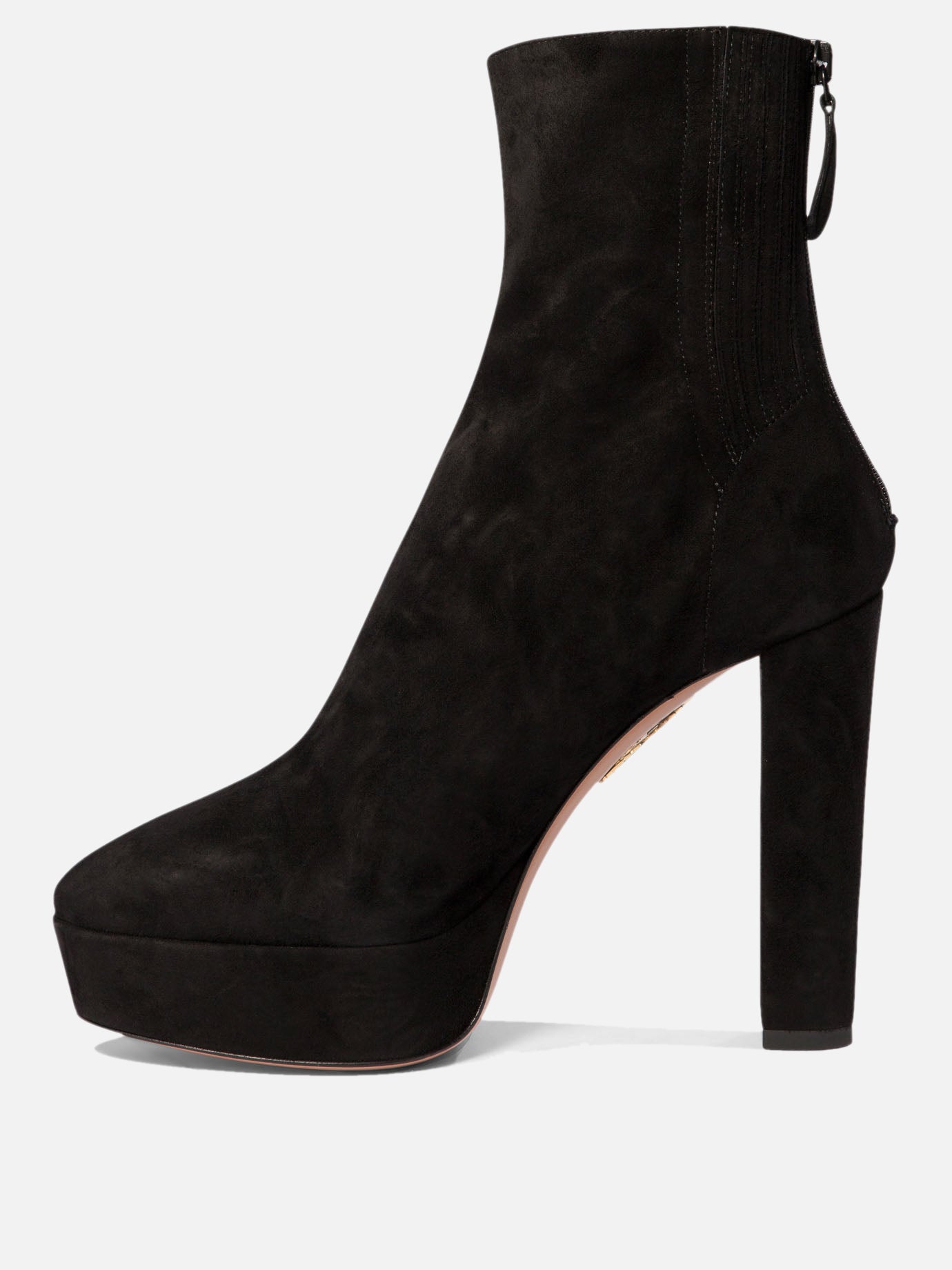 Zipped boots 100% kid suede leather - 100% calf leather  Black - Aquazzura Women | PDP | VIETTI Online Store | thumbnail_3