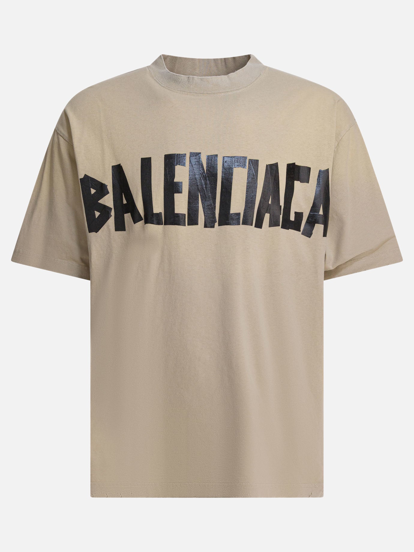 Crewneck t-shirts Logo  Beige - Balenciaga Men | PDP | VIETTI Online Store | thumbnail
