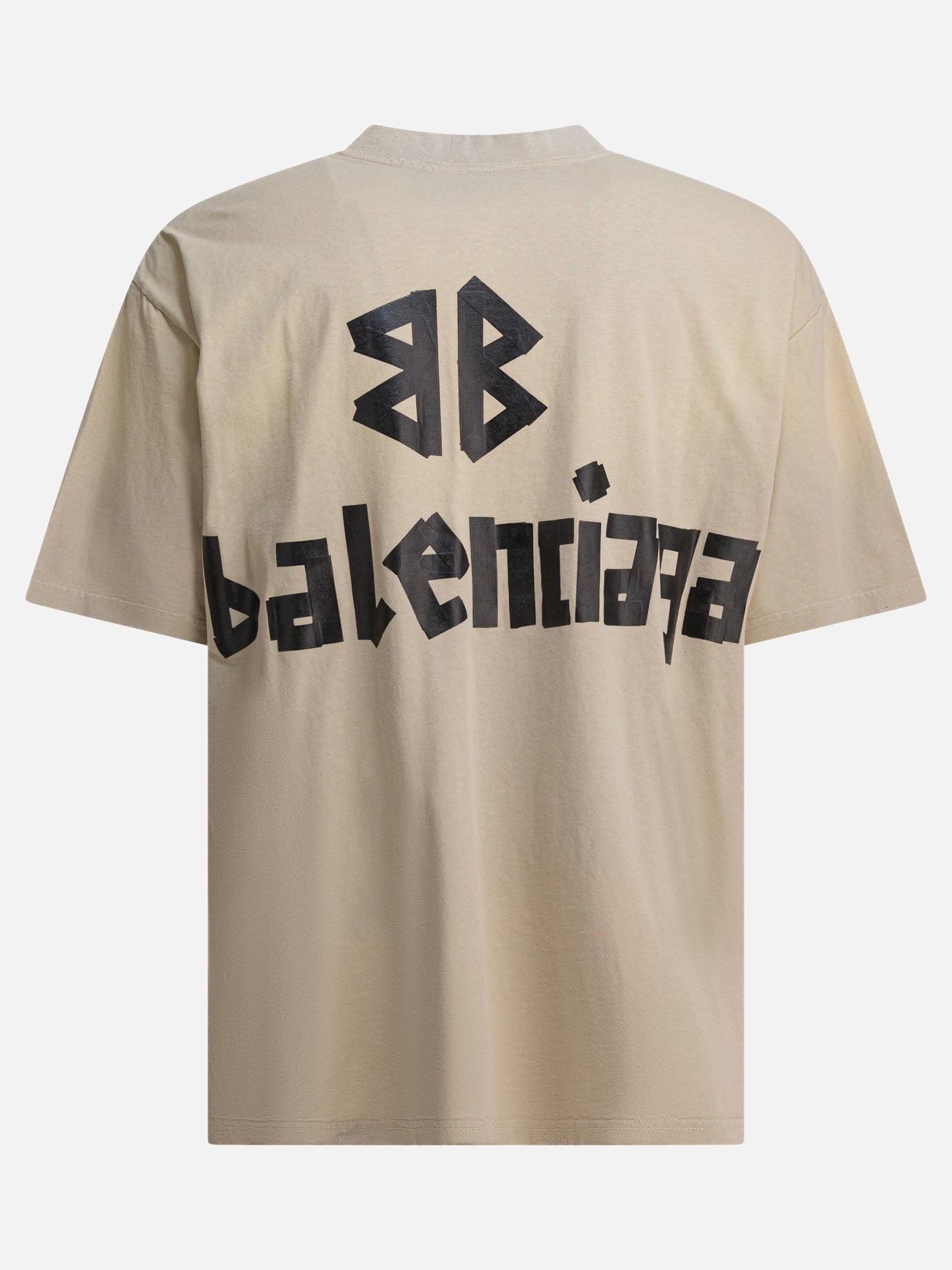 Crewneck t-shirts Logo  Beige - Balenciaga Men | PDP | VIETTI Online Store | thumbnail_2