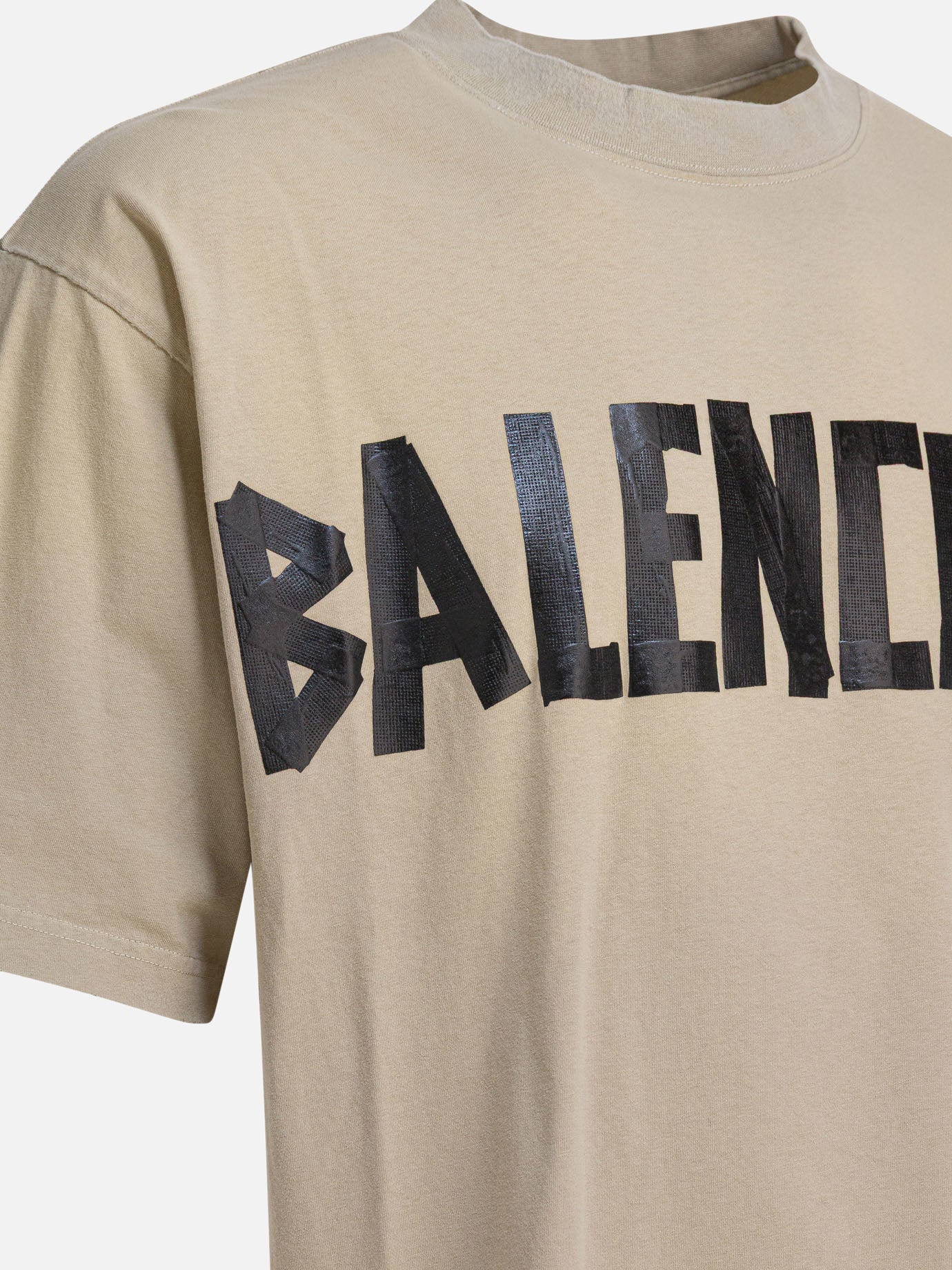 Crewneck t-shirts Logo  Beige - Balenciaga Men | PDP | VIETTI Online Store | thumbnail_3