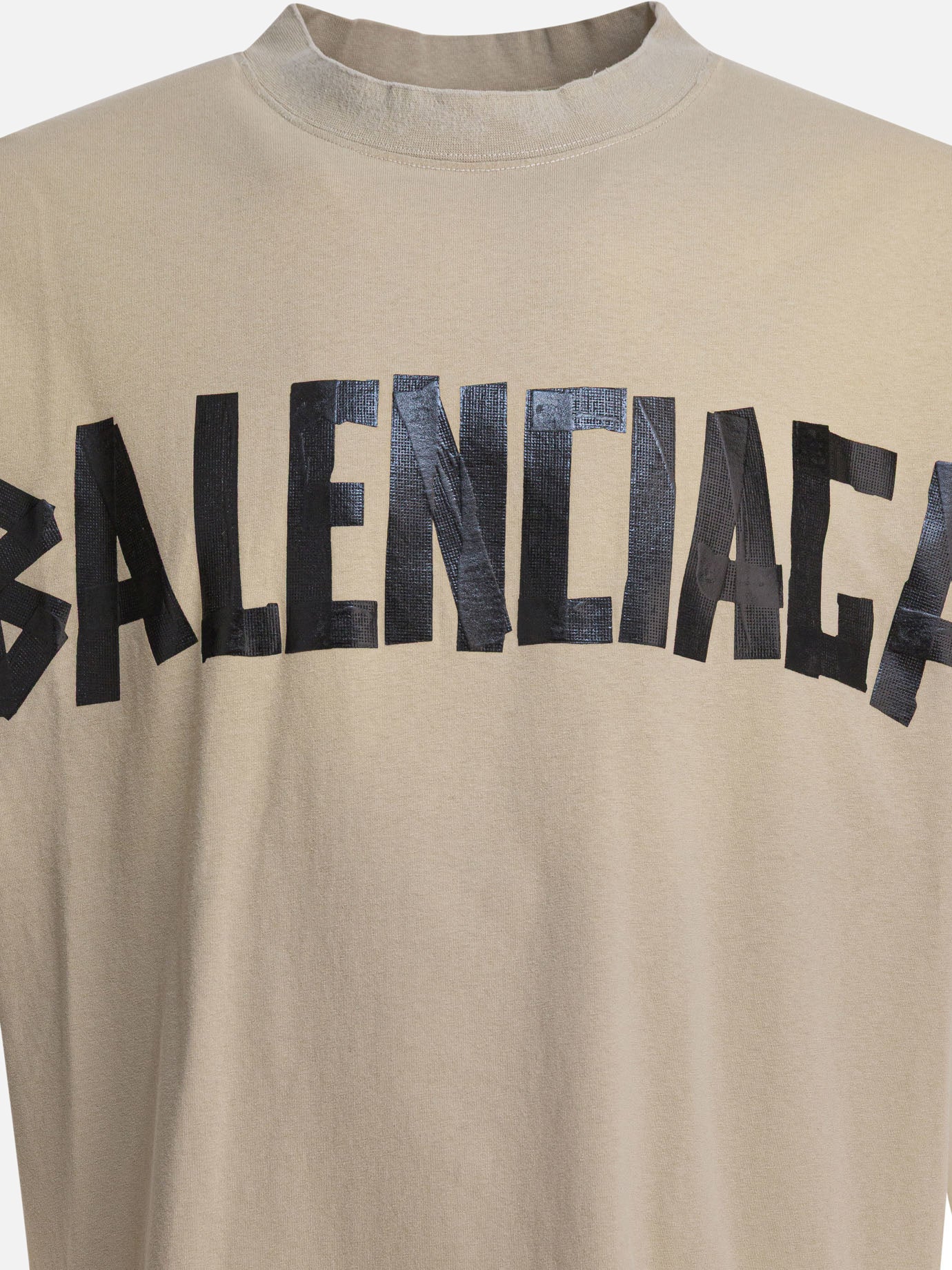 Crewneck t-shirts Logo  Beige - Balenciaga Men | PDP | VIETTI Online Store | thumbnail_4