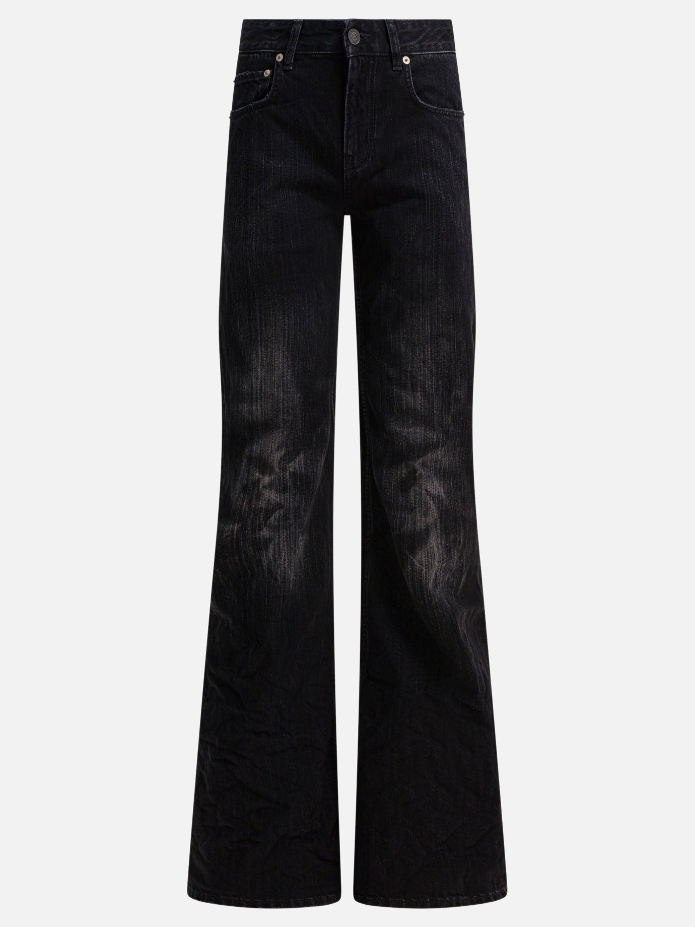Wide-leg jeans Denim  Black - Balenciaga Women | PDP | VIETTI Online Store | Zoom-Modal
