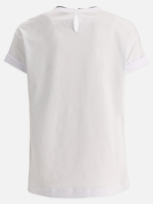 Crewneck t-shirts Solid colour  White - Brunello Cucinelli Women | PDP | VIETTI Online Store | 2
