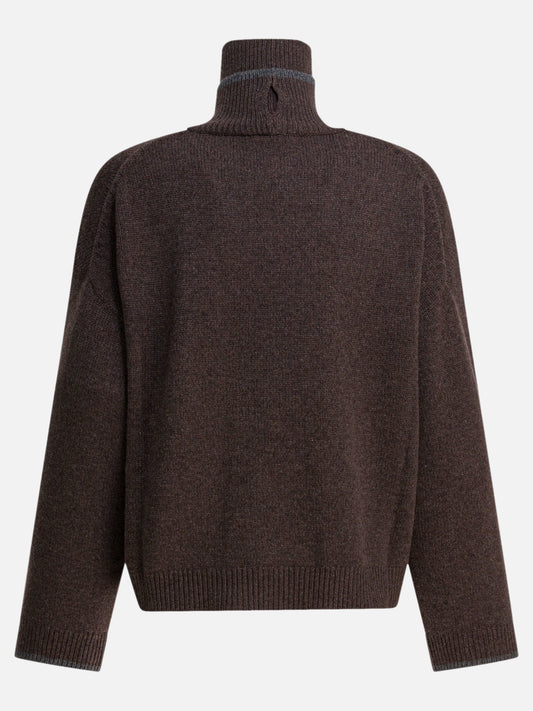 Turtleneck sweaters Solid colour  Brown - Brunello Cucinelli Women | PDP | VIETTI Online Store | 2
