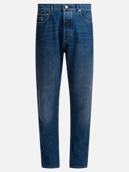 Straight-leg jeans Denim  Blue - Brunello Cucinelli Men | PDP | VIETTI Online Store 
