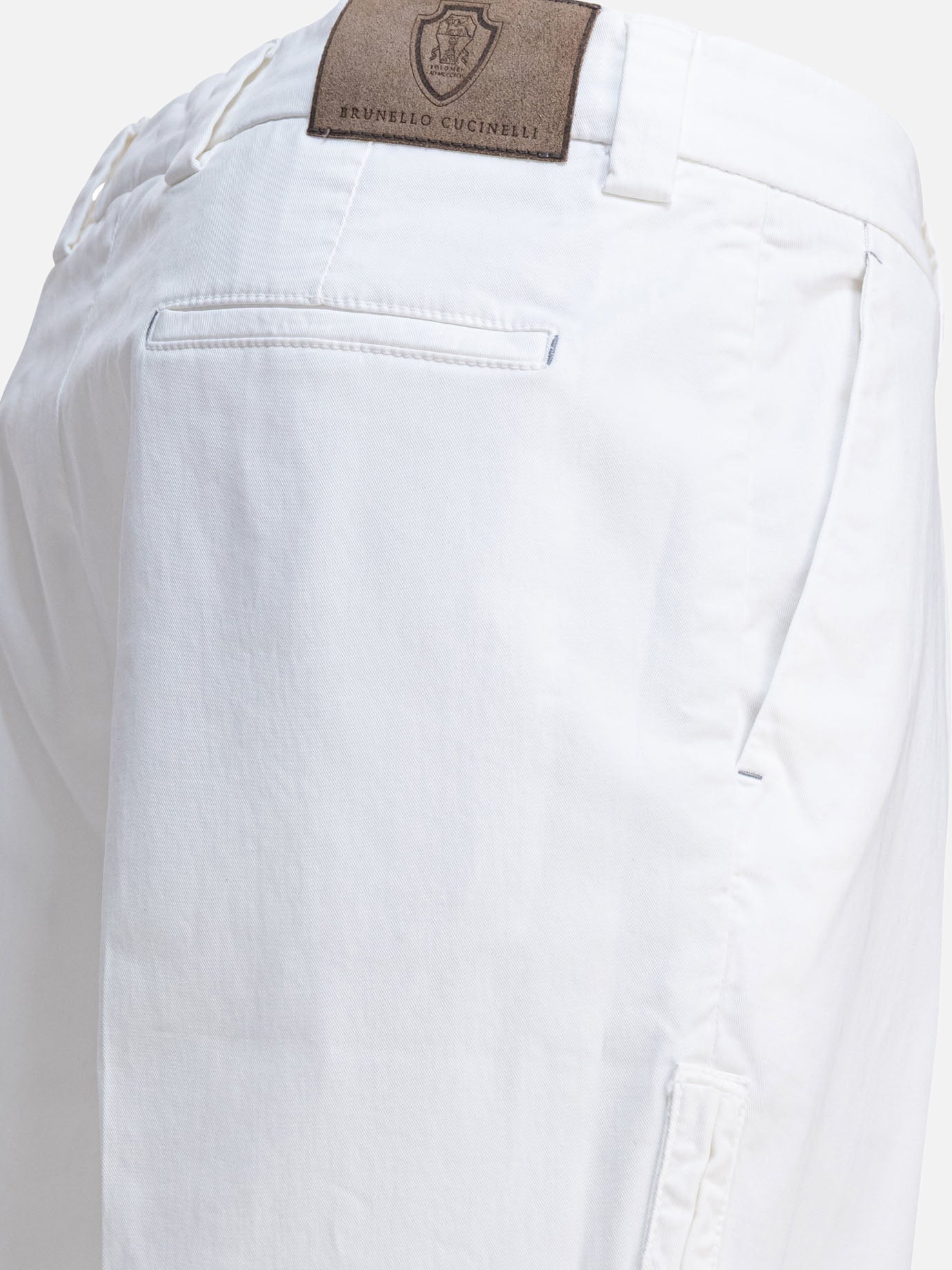 Leisure trousers Solid colour  White - Brunello Cucinelli Men | PDP | VIETTI Online Store | Zoom-Modal_4
