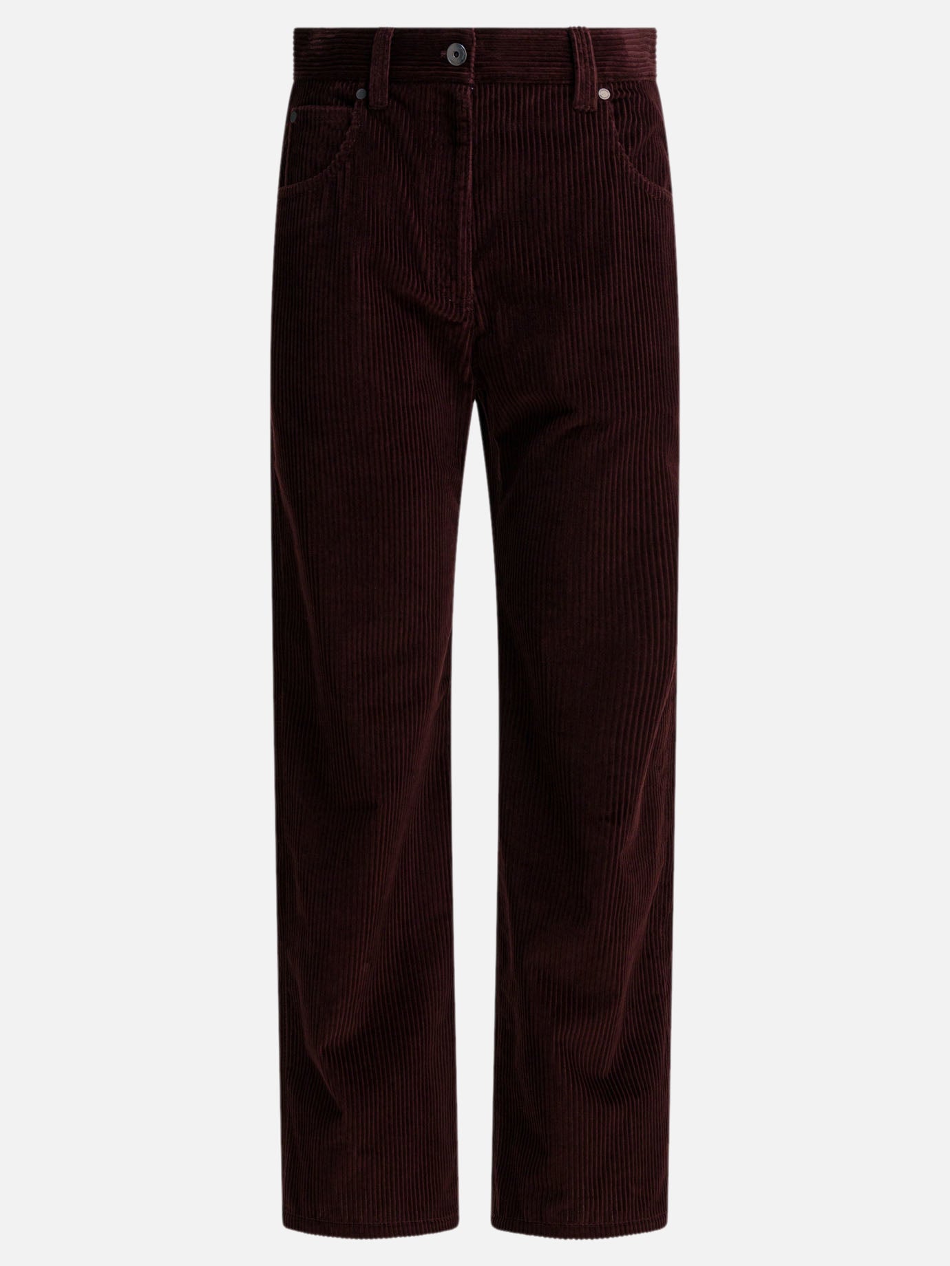 Leisure trousers Solid colour  Bordeaux - Brunello Cucinelli Women | PDP | VIETTI Online Store | thumbnail