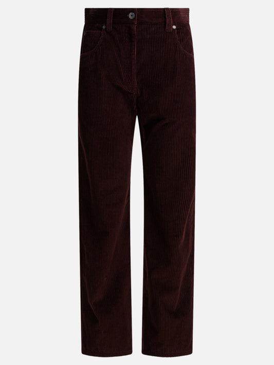 Leisure trousers Solid colour  Bordeaux - Brunello Cucinelli Women | PLP | VIETTI Online Store 

