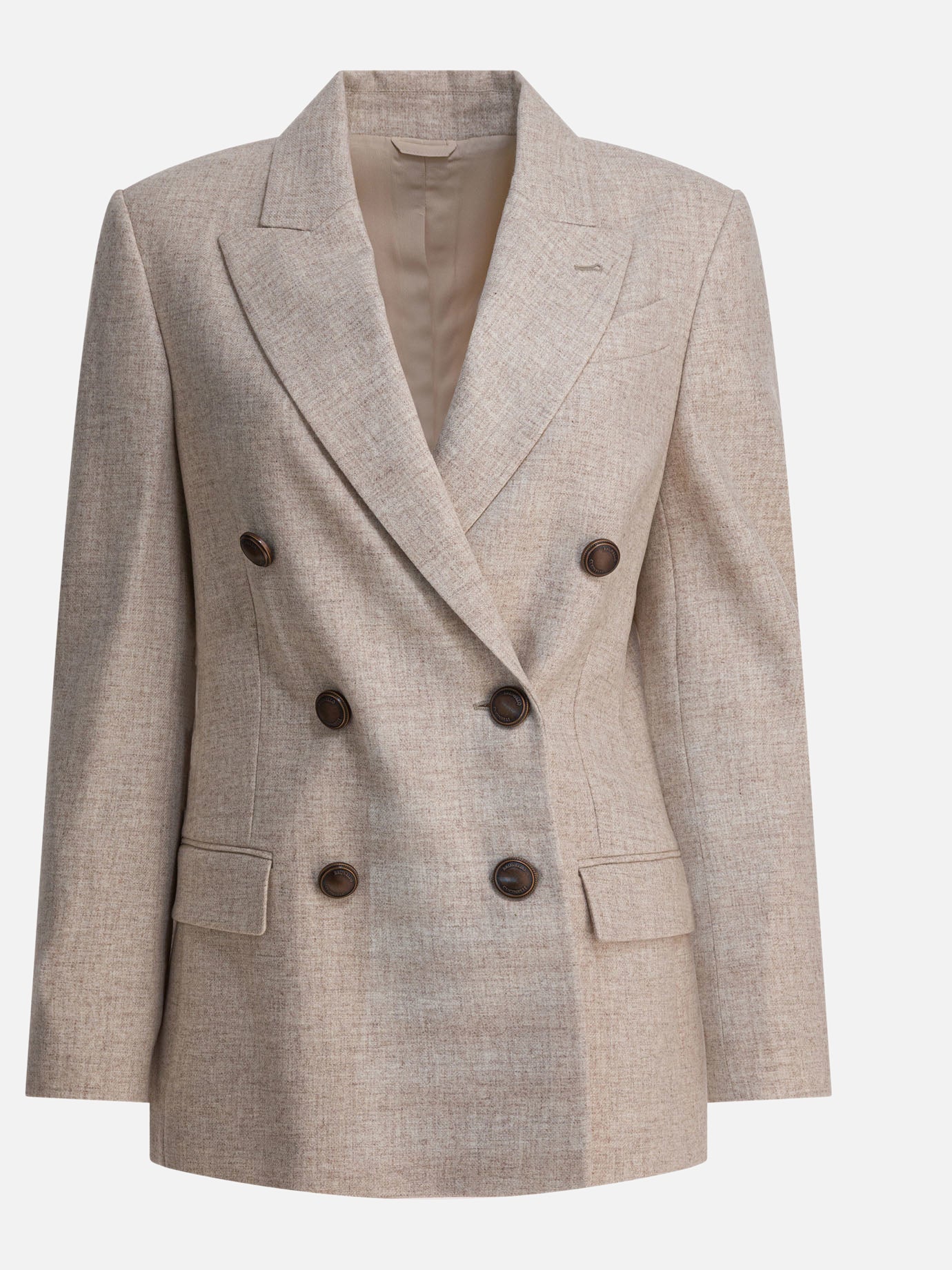 Blazers Solid colour  Beige - Brunello Cucinelli Women | PDP | VIETTI Online Store | Zoom-Modal

