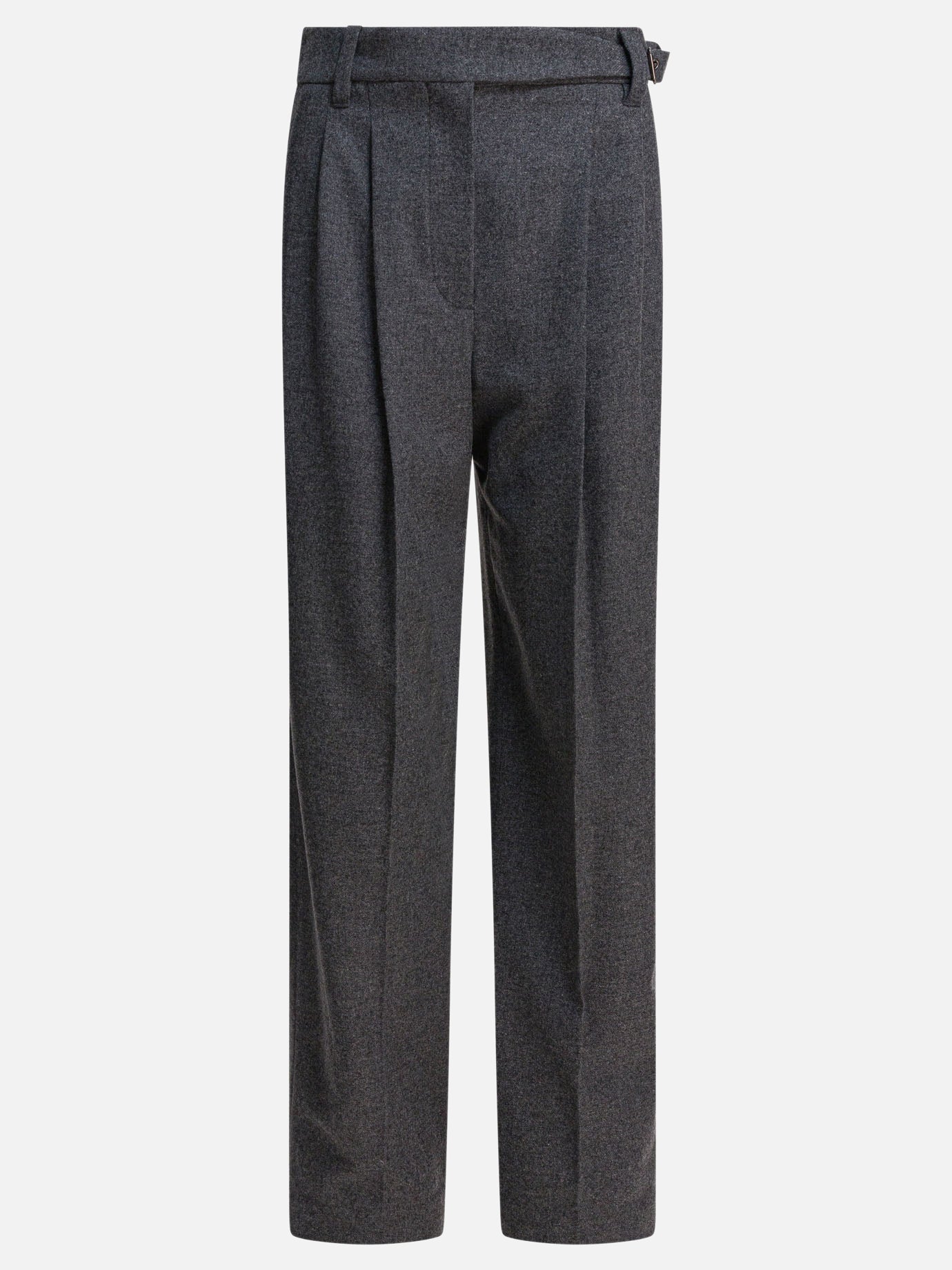 Leisure trousers Pinstriped  Grey - Brunello Cucinelli Women | PDP | VIETTI Online Store | thumbnail