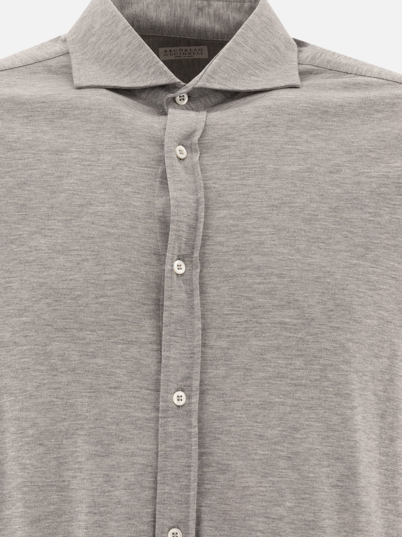 Casual shirts Solid colour  Grey - Brunello Cucinelli Men | PDP | VIETTI Online Store | thumbnail_3