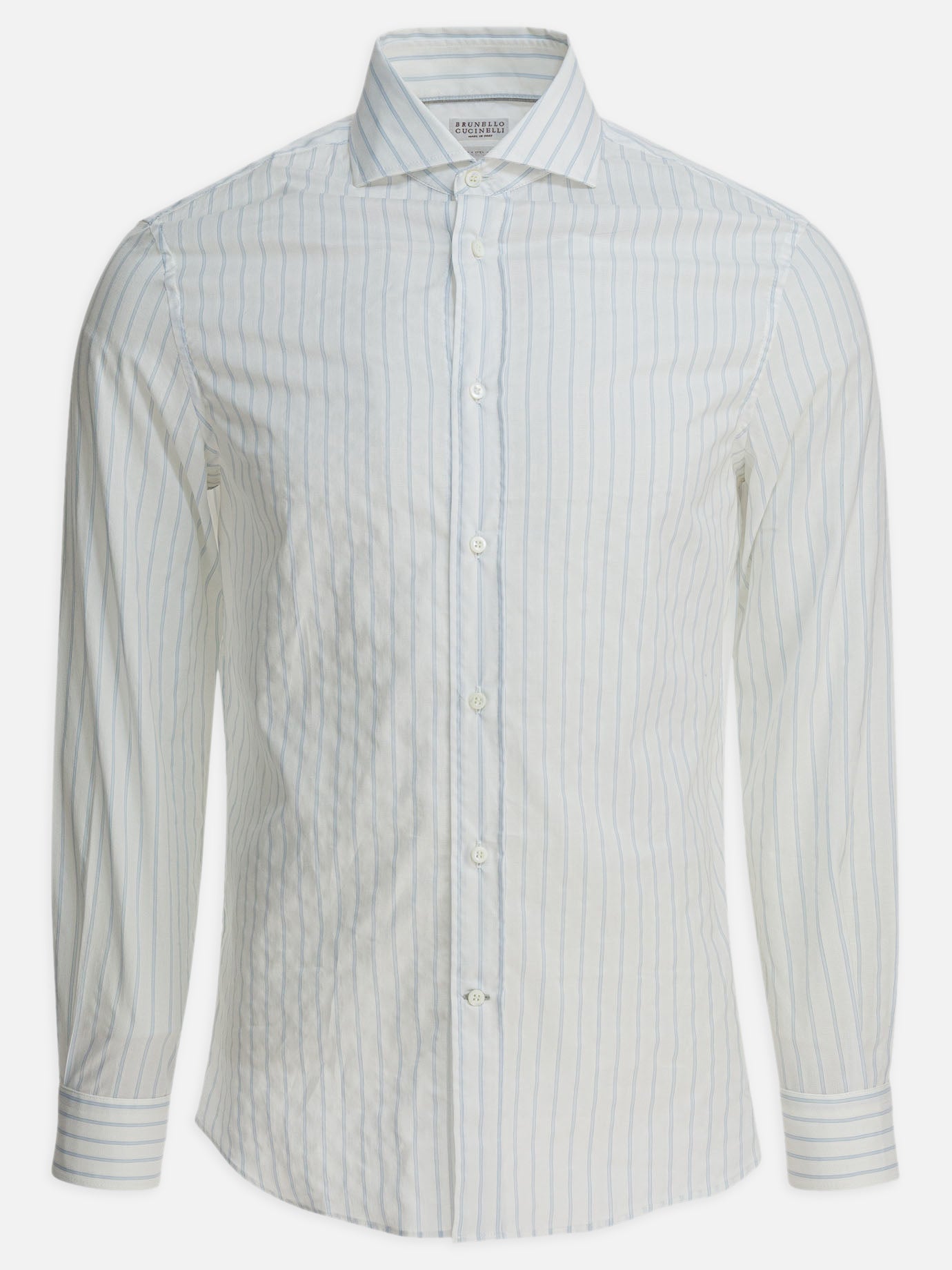 Casual shirts Striped  White - Brunello Cucinelli Men | PDP | VIETTI Online Store | Zoom-Modal
