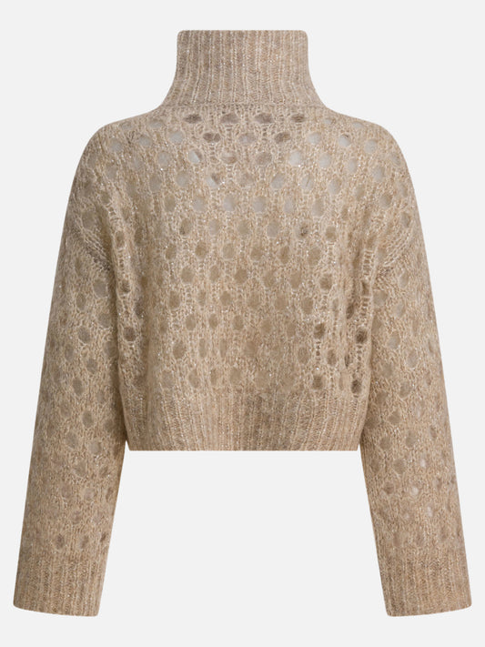 Turtleneck sweaters Solid colour  Beige - Brunello Cucinelli Women | PDP | VIETTI Online Store | 2
