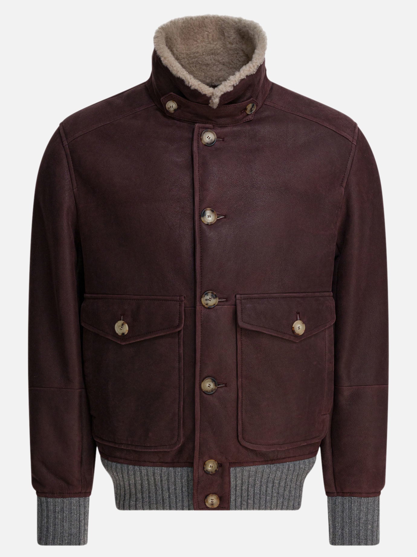 Short coats Solid colour  Bordeaux - Brunello Cucinelli Men | PDP | VIETTI Online Store | thumbnail