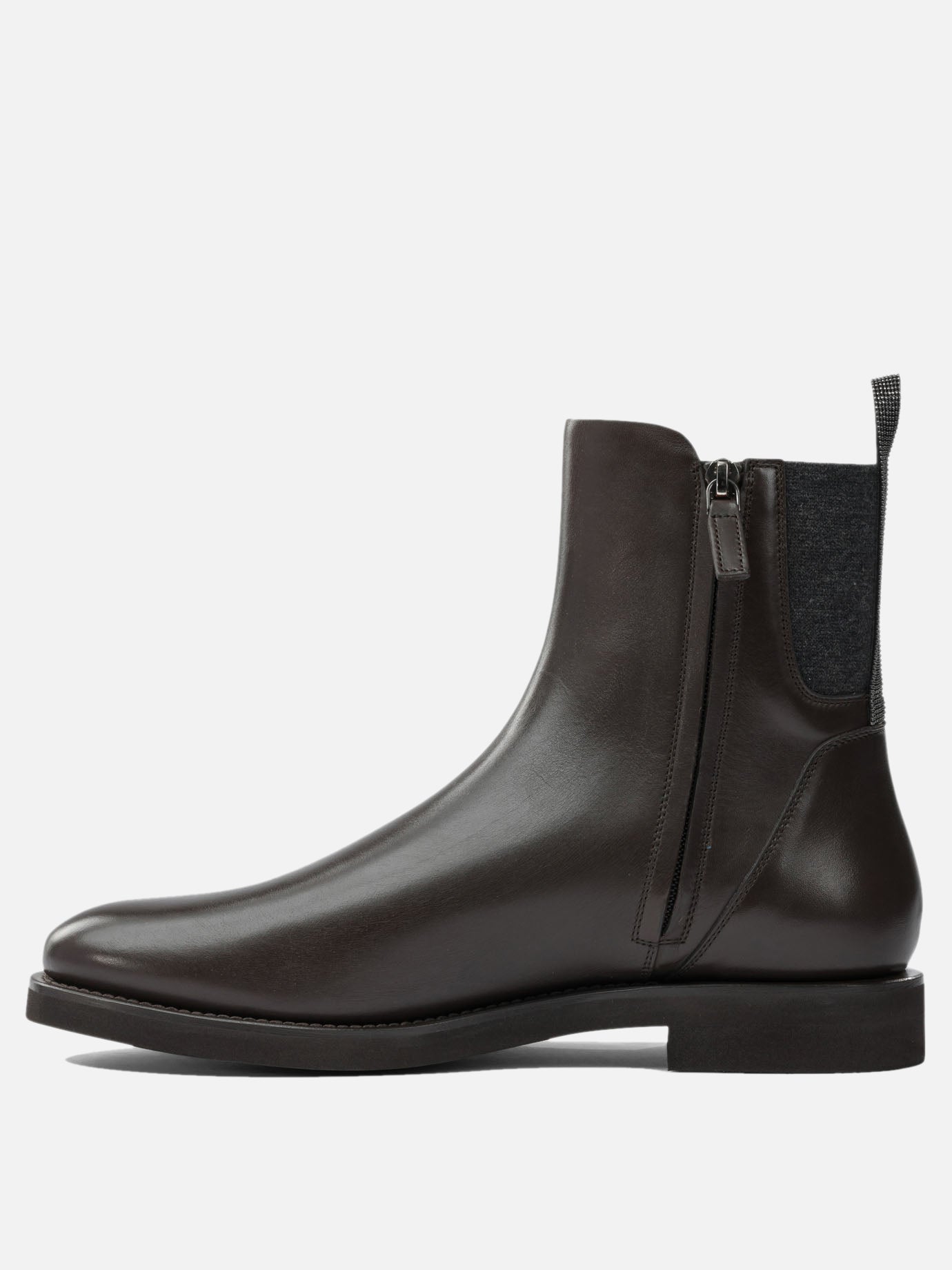 Chelsea boots 100% calf leather - 100% calf leather  Brown - Brunello Cucinelli Women | PDP | VIETTI Online Store | thumbnail_3