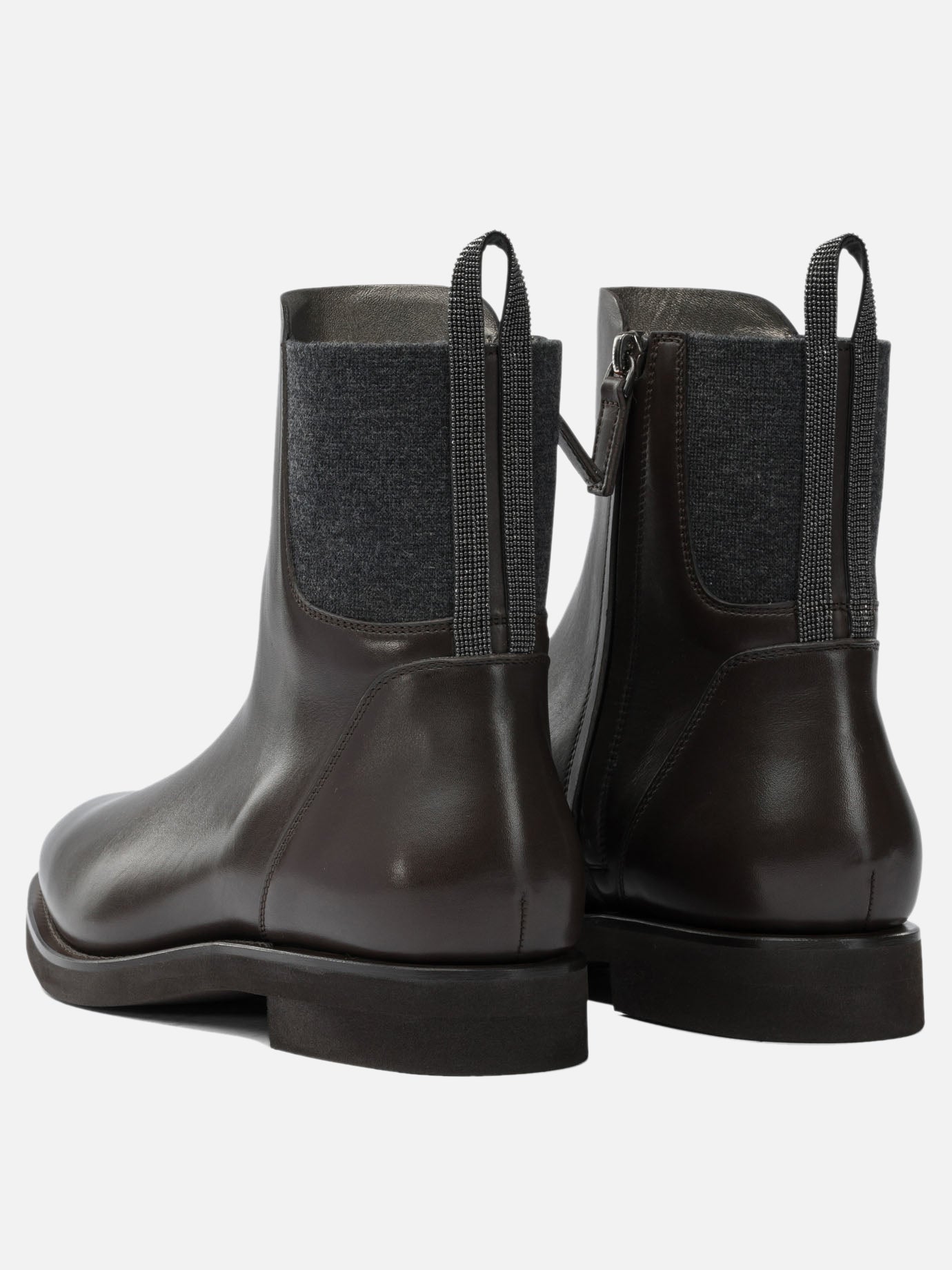 Chelsea boots 100% calf leather - 100% calf leather  Brown - Brunello Cucinelli Women | PDP | VIETTI Online Store | thumbnail_4