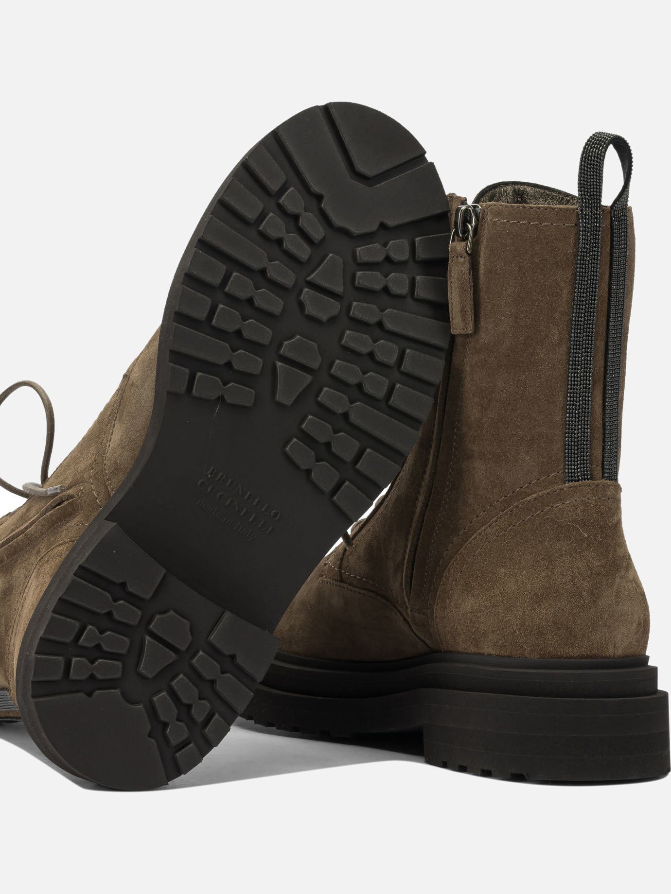 Lace-up boots 100% leather - 100% rubber  Brown - Brunello Cucinelli Women | PDP | VIETTI Online Store | Zoom-Modal_5
