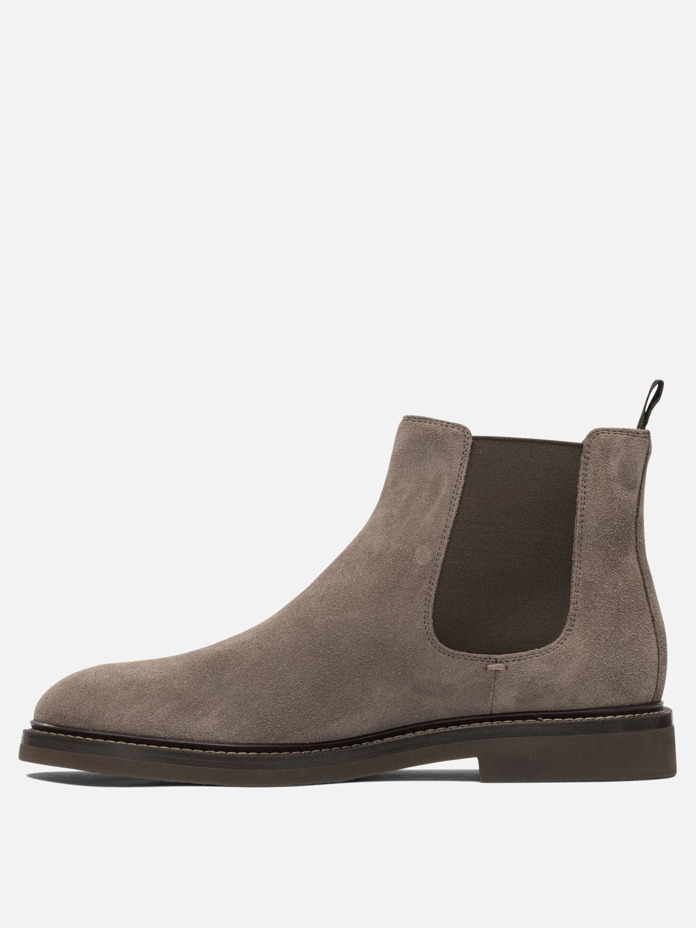 Chelsea boots 90% suede 10% elastane - 100% rubber  Grey - Brunello Cucinelli Men | PDP | VIETTI Online Store | thumbnail_3