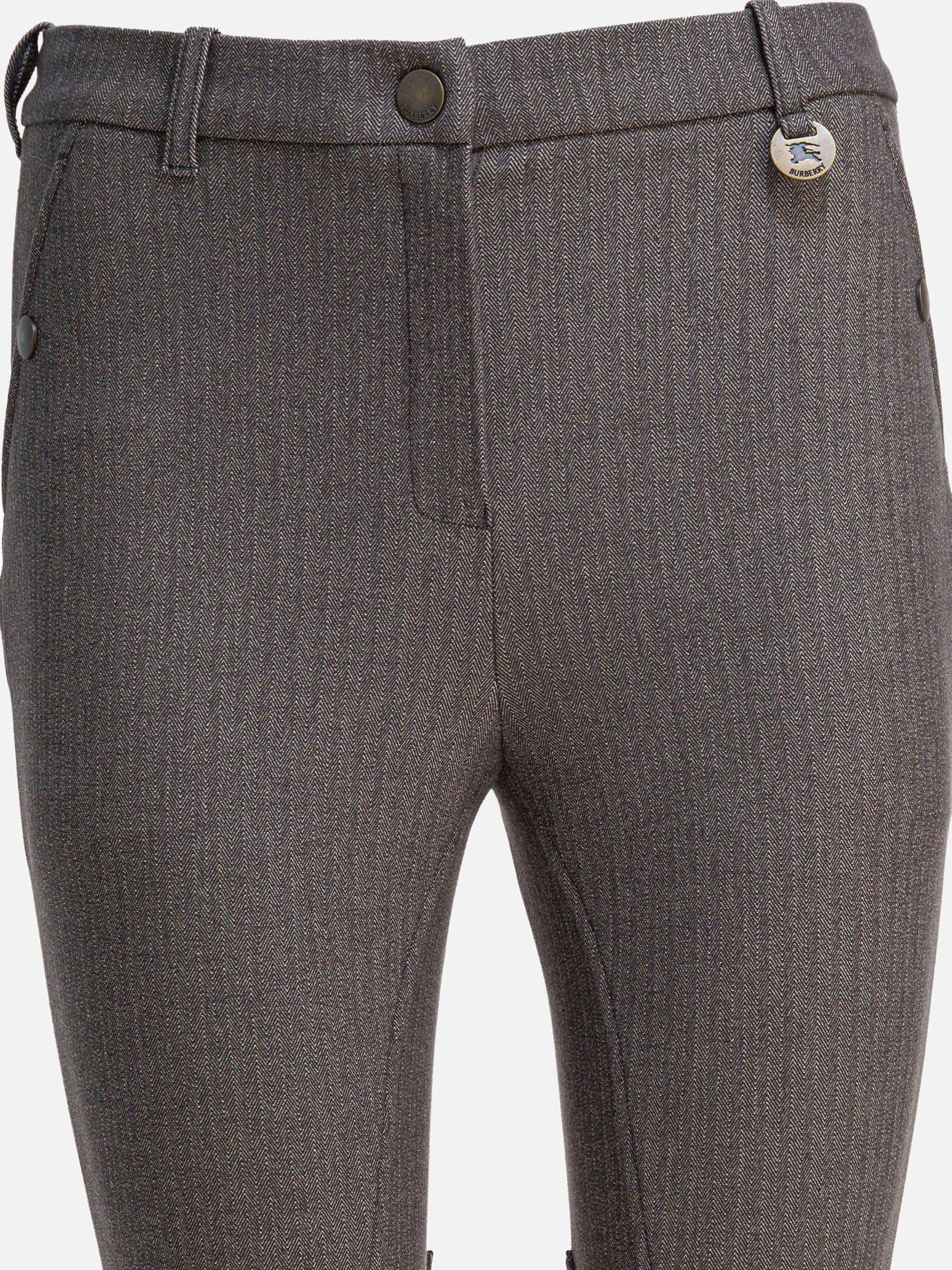 Leisure trousers Herringbone  Brown - Burberry Women | PDP | VIETTI Online Store | thumbnail_3