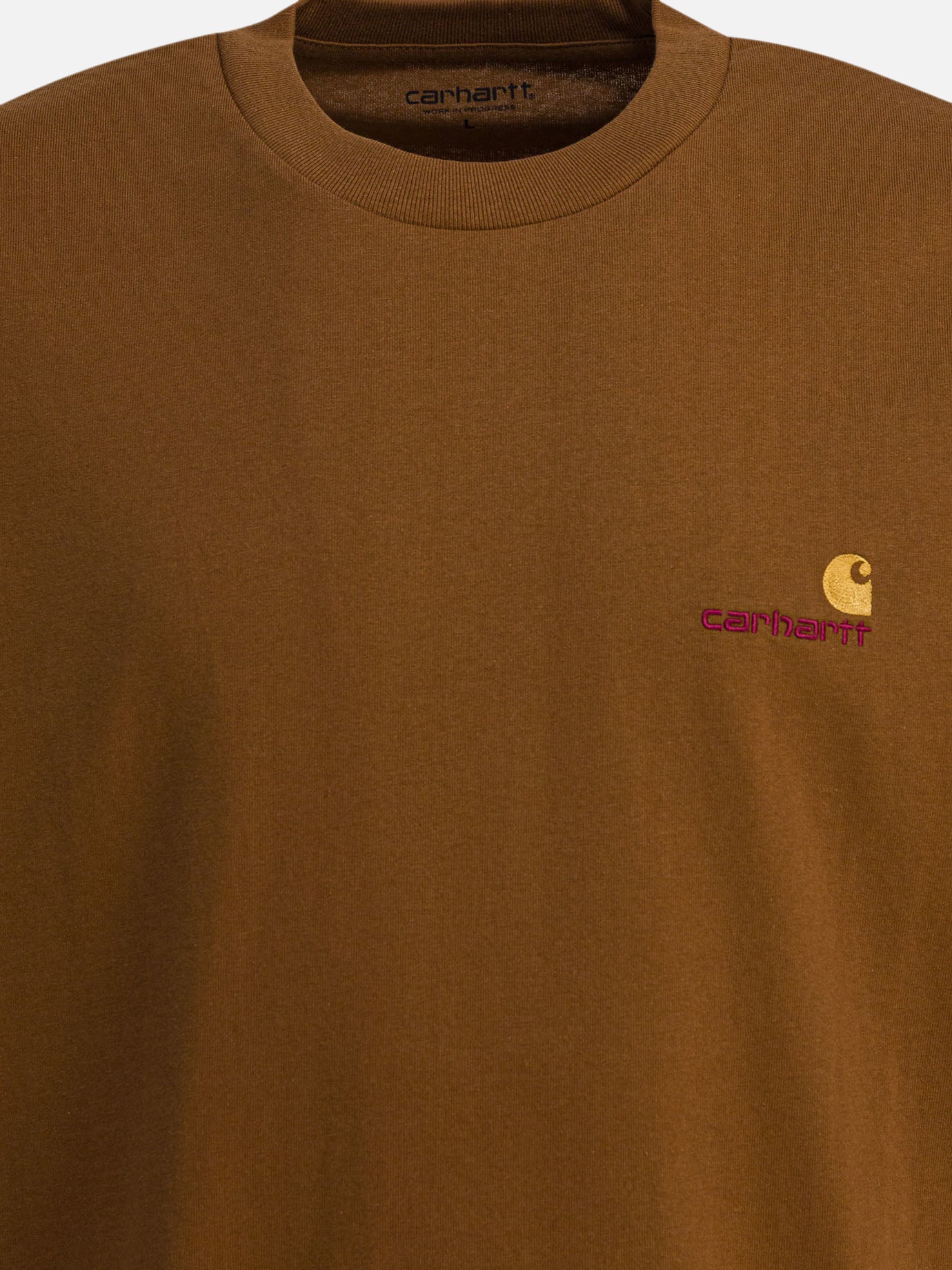Crewneck t-shirts Logo  Brown - Carhartt WIP Men | PDP | VIETTI Online Store | Zoom-Modal_3
