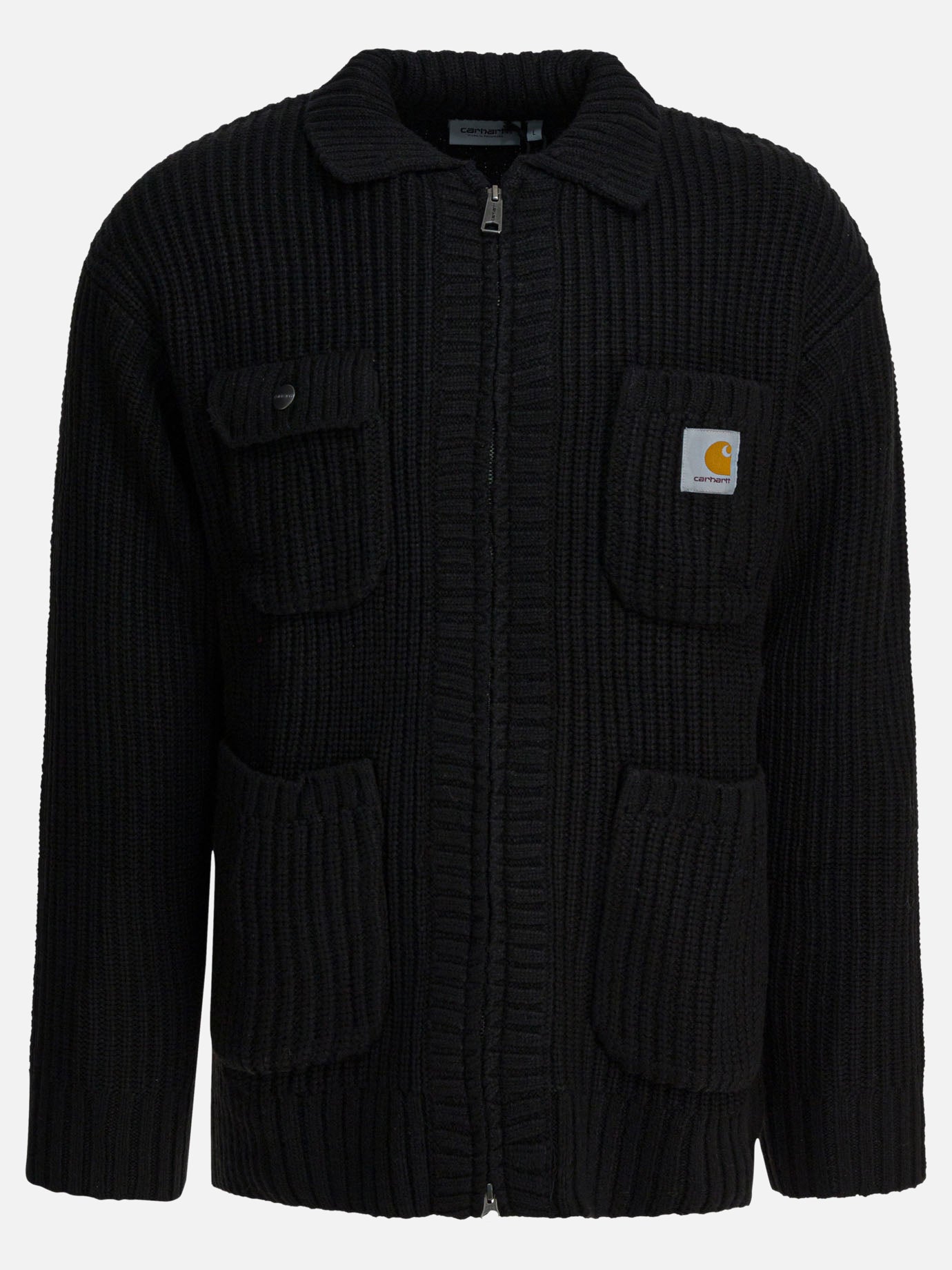 Quilted & Utility Jackets Logo  Black - Carhartt WIP Men | PDP | VIETTI Online Store | Zoom-Modal
