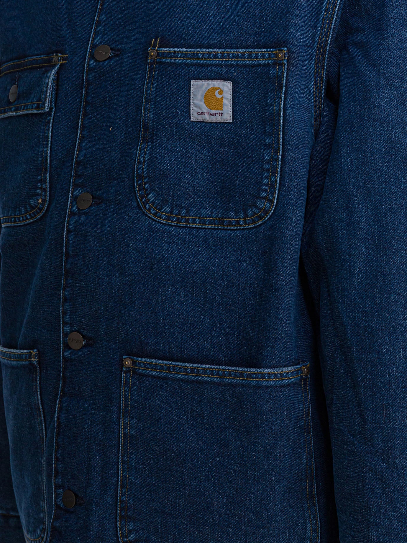 Short coats Logo  Blue - Carhartt WIP Men | PDP | VIETTI Online Store | Zoom-Modal_4
