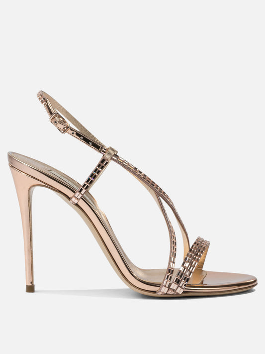 Heeled sandals 100% leather - 100% leather  Pink - Casadei Women | PLP | VIETTI Online Store 
