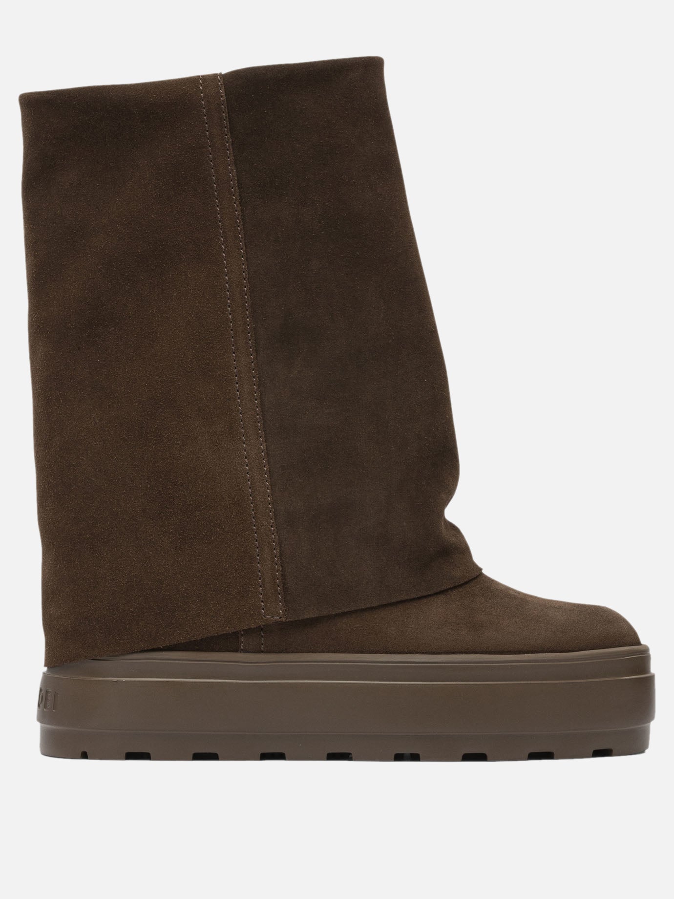 Pull-on boots 100% suede - 100% rubber  Brown - Casadei Women | PDP | VIETTI Online Store | thumbnail