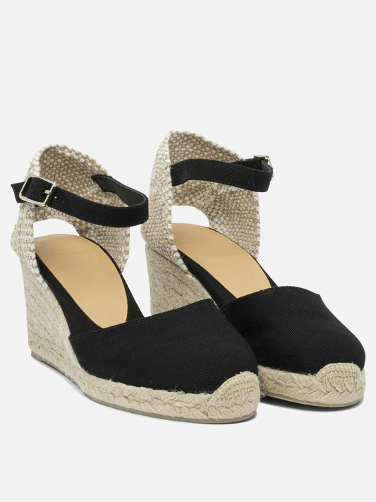 Heeled espadrilles 100% cotton - 100% rubber  Black - Castañer Women | PLP | VIETTI Online Store | 2
