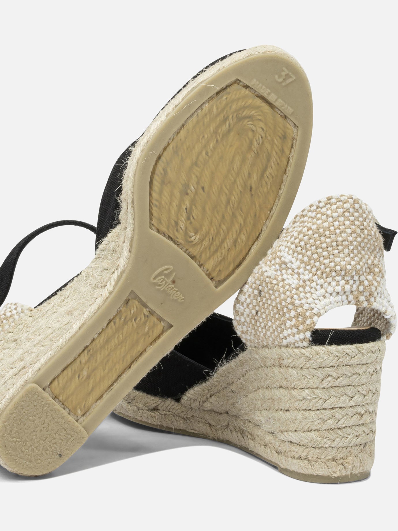 Heeled espadrilles 100% cotton - 100% rubber  Black - Castañer Women | PDP | VIETTI Online Store | thumbnail_5