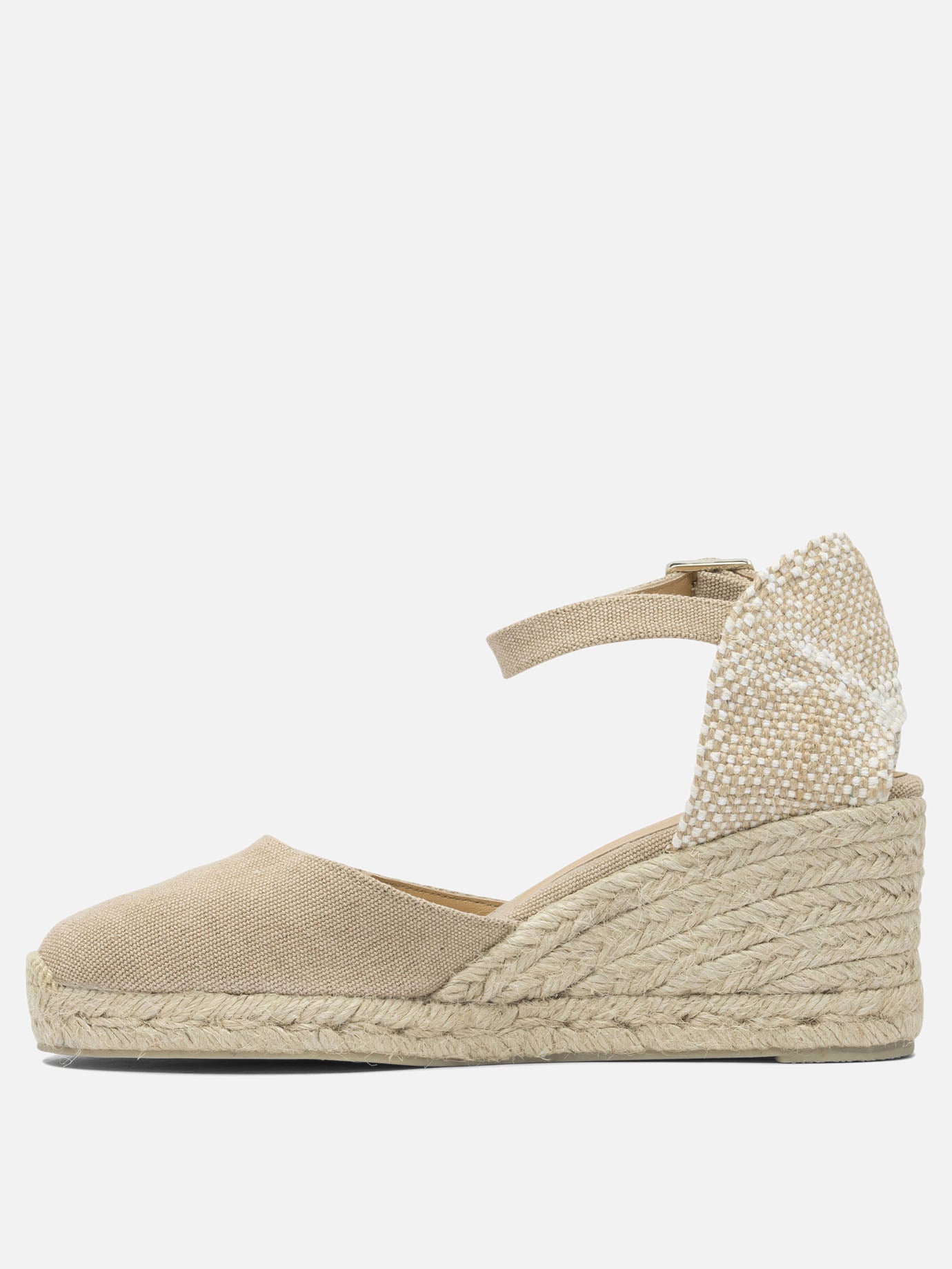 Heeled espadrilles 100% cotton - 100% rubber  Beige - Castañer Women | PDP | VIETTI Online Store | thumbnail_3