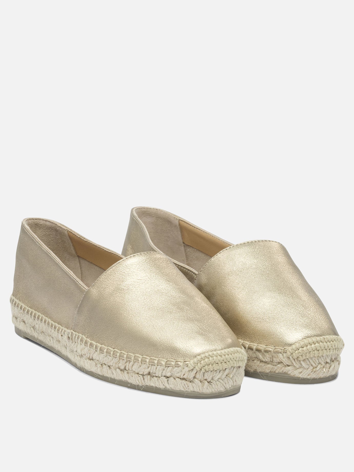 Flat espadrilles 100% leather - 100% rubber  Gold - Castañer Women | PDP | VIETTI Online Store | Zoom-Modal_2
