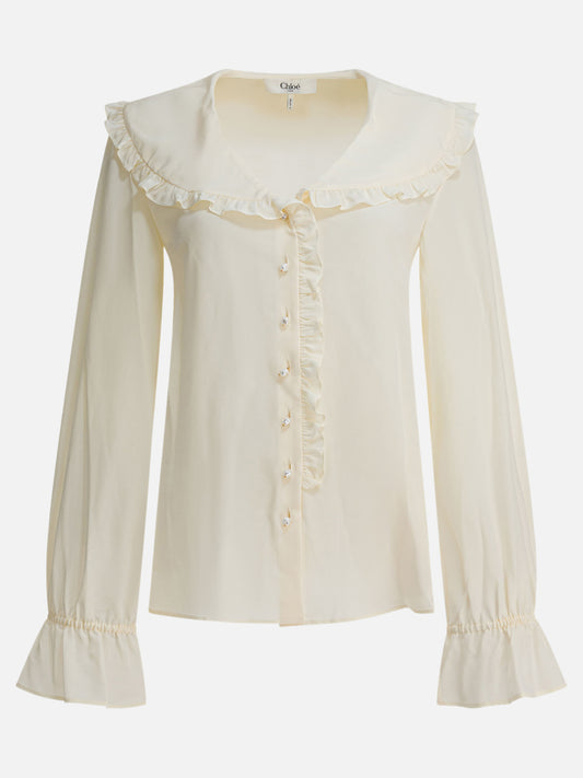 Blouses Solid colour  Yellow - Chloé Women | PDP | VIETTI Online Store 
