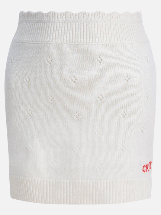 Midi skirts Solid colour  White - Chloé Women | PDP | VIETTI Online Store 

