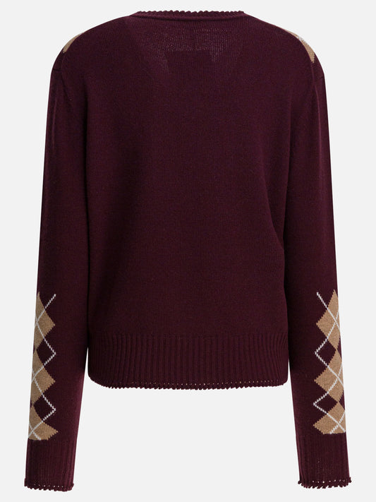 V neck sweaters Argyle  Bordeaux - Chloé Women | PLP | VIETTI Online Store | 2
