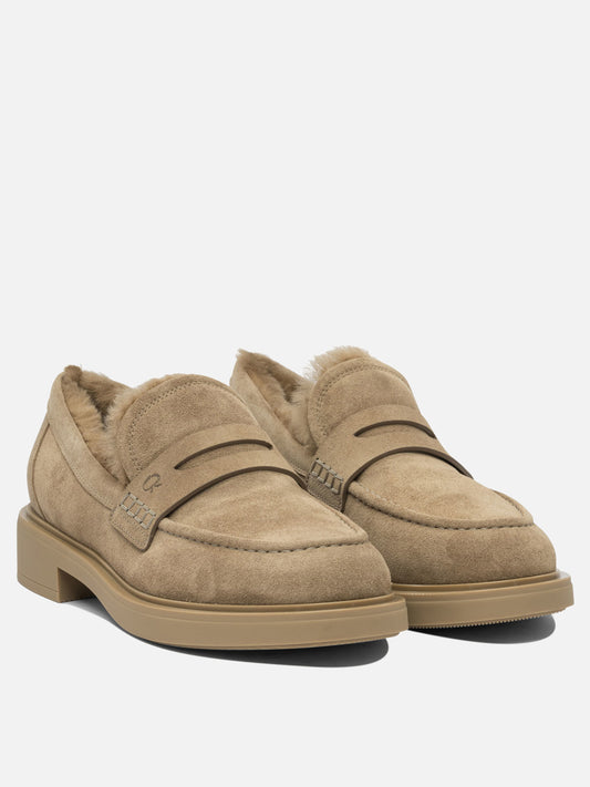 Loafers 100% calf leather - 100% rubber  Beige - Gianvito Rossi Women | PDP | VIETTI Online Store | 2
