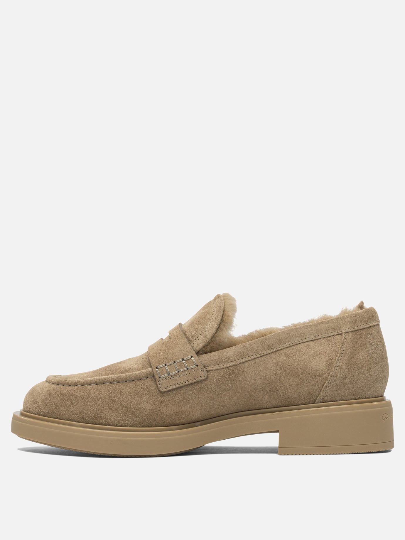 Loafers 100% calf leather - 100% rubber  Beige - Gianvito Rossi Women | PDP | VIETTI Online Store | thumbnail_3